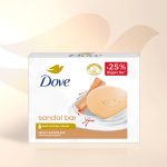 Dove Sandalwood Beauty Bar for Naturally Glowing Skin with 100% Natural Origin Sandalwood and Real Saffron Extracts 125g (Pack of 3) - Image 2