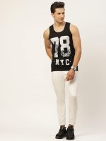 Veirdo® Pure Cotton Sleeveless Regular Fit Front Print Placement Scoop Neck Vest for Men & Boys - Image 4