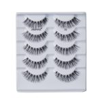 Uroparis 53 Eyelashes for Women — Pack of 5 Tapered Handmade Eye Lashes | Lightweight False Lashes with Premium Virgin Hair | Invisible Band | For Glam Look & Enhance Beauty (Black) - 5 Pair - Image 2