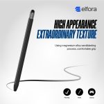 Elfora 2 in 1 Tablet Stylus Pen for All Touch Screens Devices | Fine Point Tip | High Sensitivity & Precision Capacitive Pen with Compatible for iOS, Android, and Windows – Black - Image 3