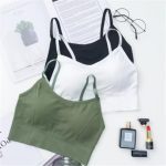 Texello Women's Cotton Wire-Free Full Coverage Lightly Padded Sports Bra - Comfortable & Supportive Everyday Wear - Pack of 3 (Size- XS, Black, White, Green) - Image 5