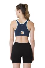 Van Heusen Women's Cotton Padded Wireless Racerback Medium Impact Sports Bra - Anti Bacterial, Full Coverage - Image 2