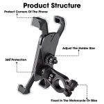 Sounce Waterproof New Bike Phone Mount Anti Shake and Stable 360‚° Rotation Bike Bicycles Accessories for Any Smartphone GPS Other Devices Between 3.5 and 6.5 inches - Image 3