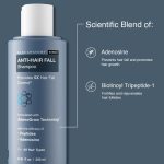 Bare Anatomy Anti Hair Fall Shampoo | 5x Hair Fall Control & Growth|Contains Biotin Adenosine, & Peptides | Rosemary, Rice Water, Hyaluronic Acid | For All Hair Types | For Women & Men | 250ml - Image 3