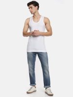 RAMRAJ COTTON Men's Solid Regular Fit Vest - Image 5