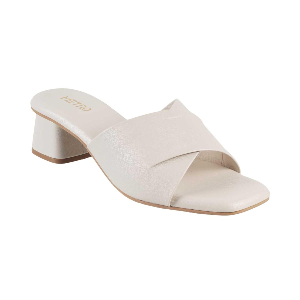 Metro Women's Faux Leather Formal Block Heel Fashion Sandals - Image 2