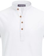 Univibe Men Solid Cotton Blend Straight Kurta Shirt - Image 4