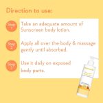 WishCare Sunscreen Body Lotion For All Skin Type with SPF 50 PA+++ - Broad Spectrum UVA & UVB Protection, No White Cast, Enriched with Carrot Seed & Raspberry - Body Sunscreen Lotion 200ml - Image 6