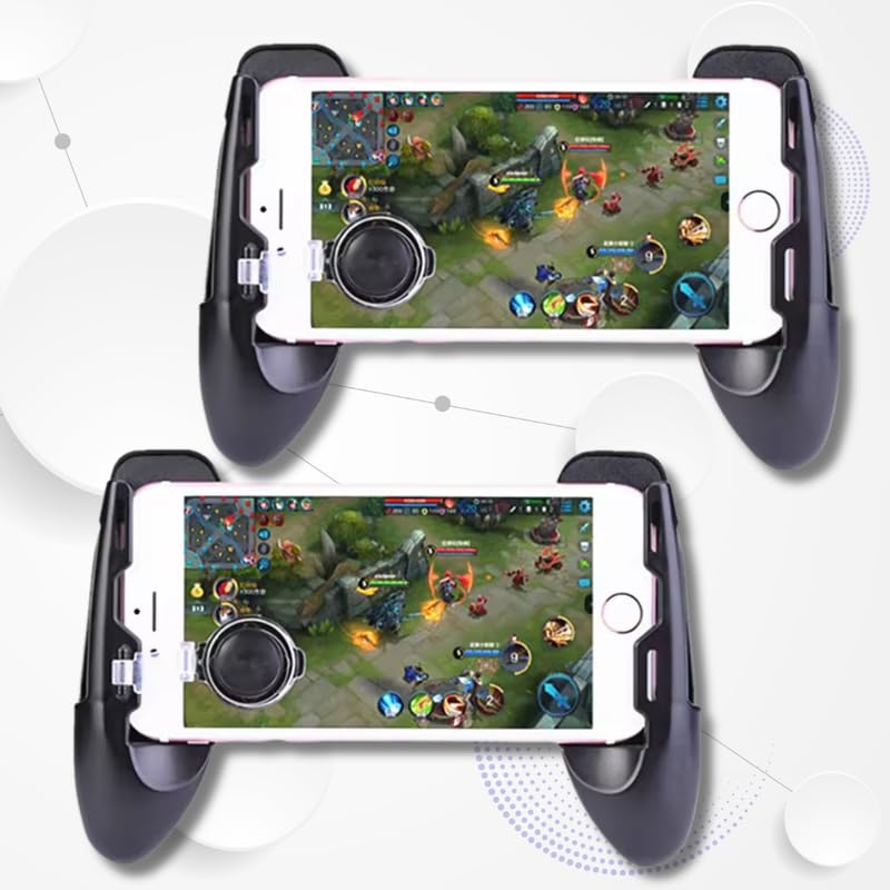 Drumstone { 𝑩𝑼𝒀 𝑶𝑵𝑬 𝑮𝑬𝑻 𝑶𝑵𝑬 ) Gamepad JL01 with Adjustable Joystick | 3-in-1 Mobile Gaming Controller for PUBG | Universal Phone Grip Handle for Smartphone- 𝟖 𝐘𝐄𝐀𝐑𝐒 𝐖𝐀𝐑𝐑𝐀𝐍𝐓𝐘