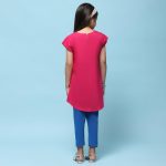 BIBA Girls Cotton Straight Kurta Capri Suit Set - Image 5