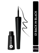SUGAR Cosmetics Gloss Boss 24Hr Glossy Eyeliner Gel With Brush | Smudeproof & Waterproof - 01 Back In Black (Black Eyeliner) | 3Ml - Image 2