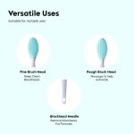 Gleva Silicone Skincare Lip/Nose Exfoliator Deep Cleaning Blackhead Remover Facial Cleansing & Face Scrubber Brush, Double-sided Soft Lip Brush for Smoother and Fuller Lip Appearance Pack of 1 (Blue) - Image 4