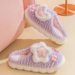 Panihari Warm Slipper for Women's Fur Closed Toe Intresting Star Winter Fashion for House & Bedroom Home Indoor Outdoor Sandals (1 Pair) - Image 2