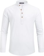 Univibe Men Solid Cotton Blend Straight Kurta Shirt - Image 3