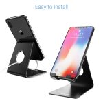 Portronics MODESK Universal Mobile Holder Stand with Metal Body, Anti Skid Design, Light Weight for All Smartphones, Tablets, Kindle, iPad(Black) - Image 2