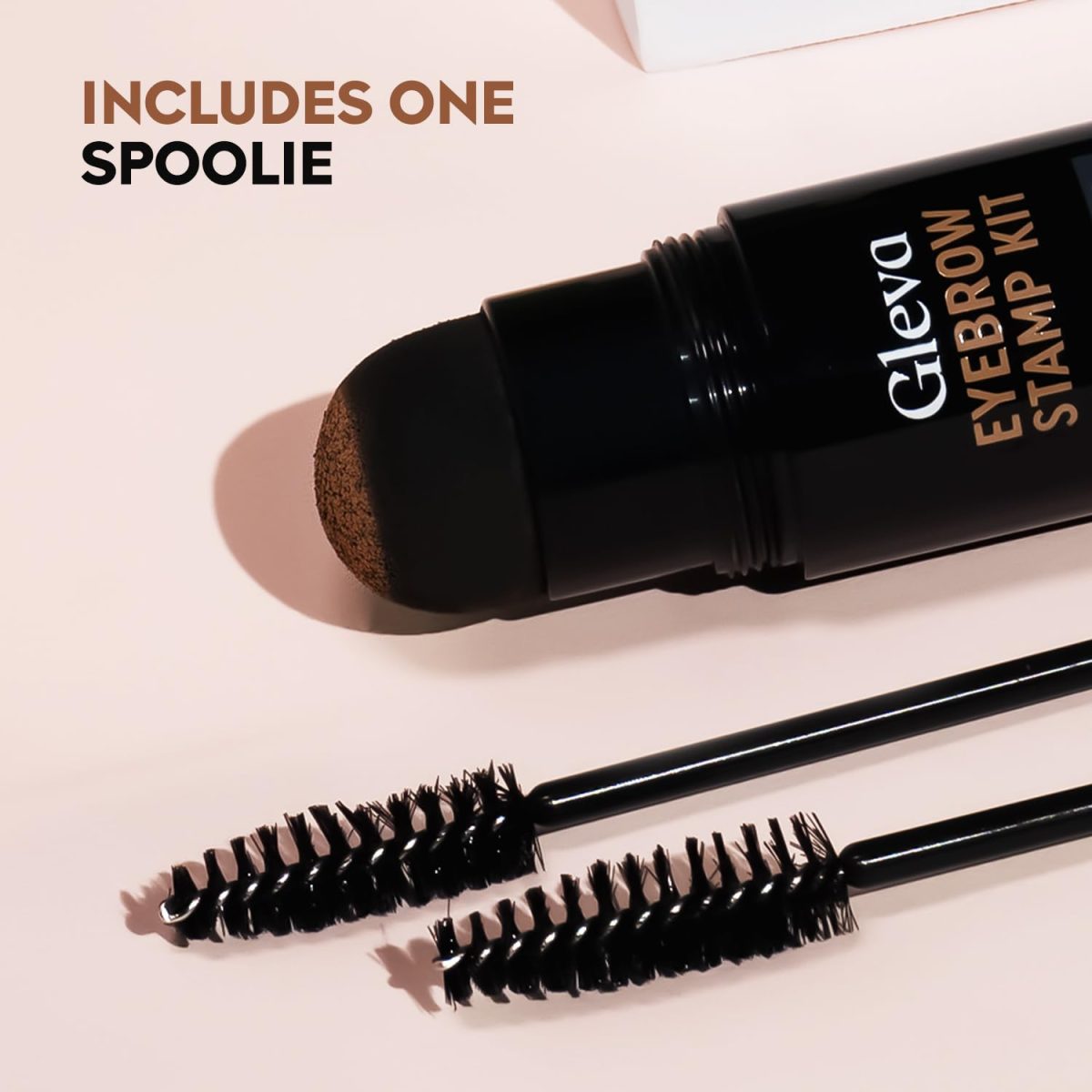 Gleva Eyebrow Stamp & Stencil Kit - Vegan Long-Lasting Stamping Powder With 10Pcs Reusable Thin & Thick Stencils for Perfect Brows (Black) - Image 6