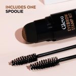 Gleva Eyebrow Stamp & Stencil Kit - Vegan Long-Lasting Stamping Powder With 10Pcs Reusable Thin & Thick Stencils for Perfect Brows (Black) - Image 6