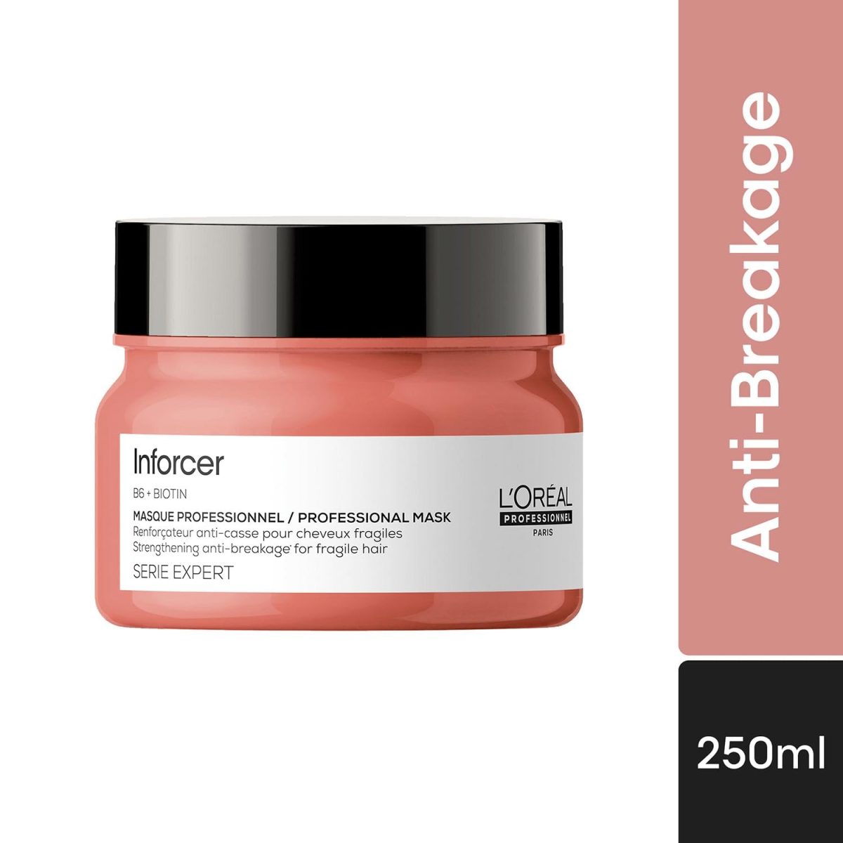 L’Oréal Professionnel Inforcer Strengthening Hair Mask with Vitamin B6 & Biotin for Weak, Brittle Hair, Serie Expert, 250gm - Image 8