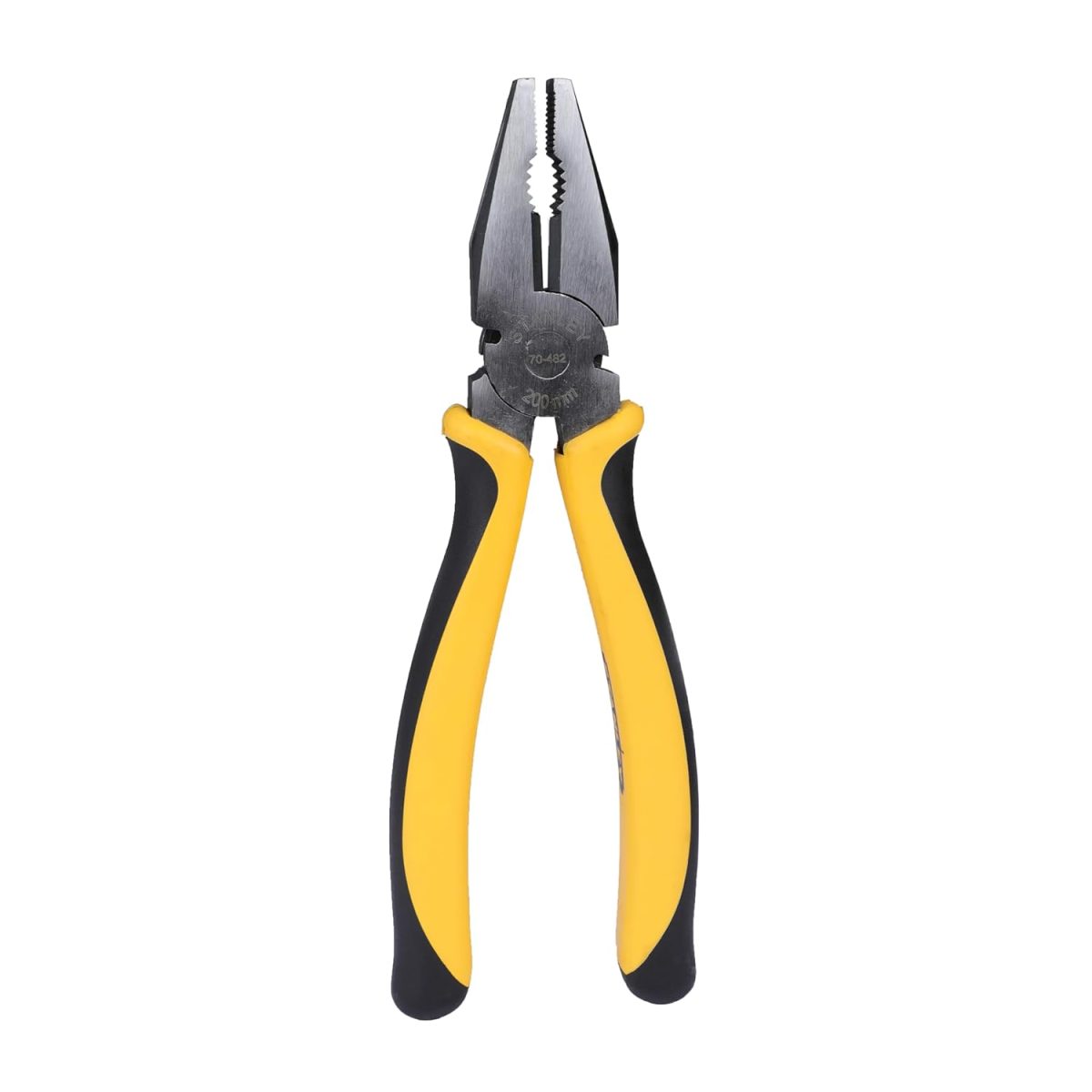 STANLEY 70-482 8'' Sturdy Steel Combination Plier with Anti-Rust properties for gripping, holding and cutting wires, YELLOW & BLACK - Image 8