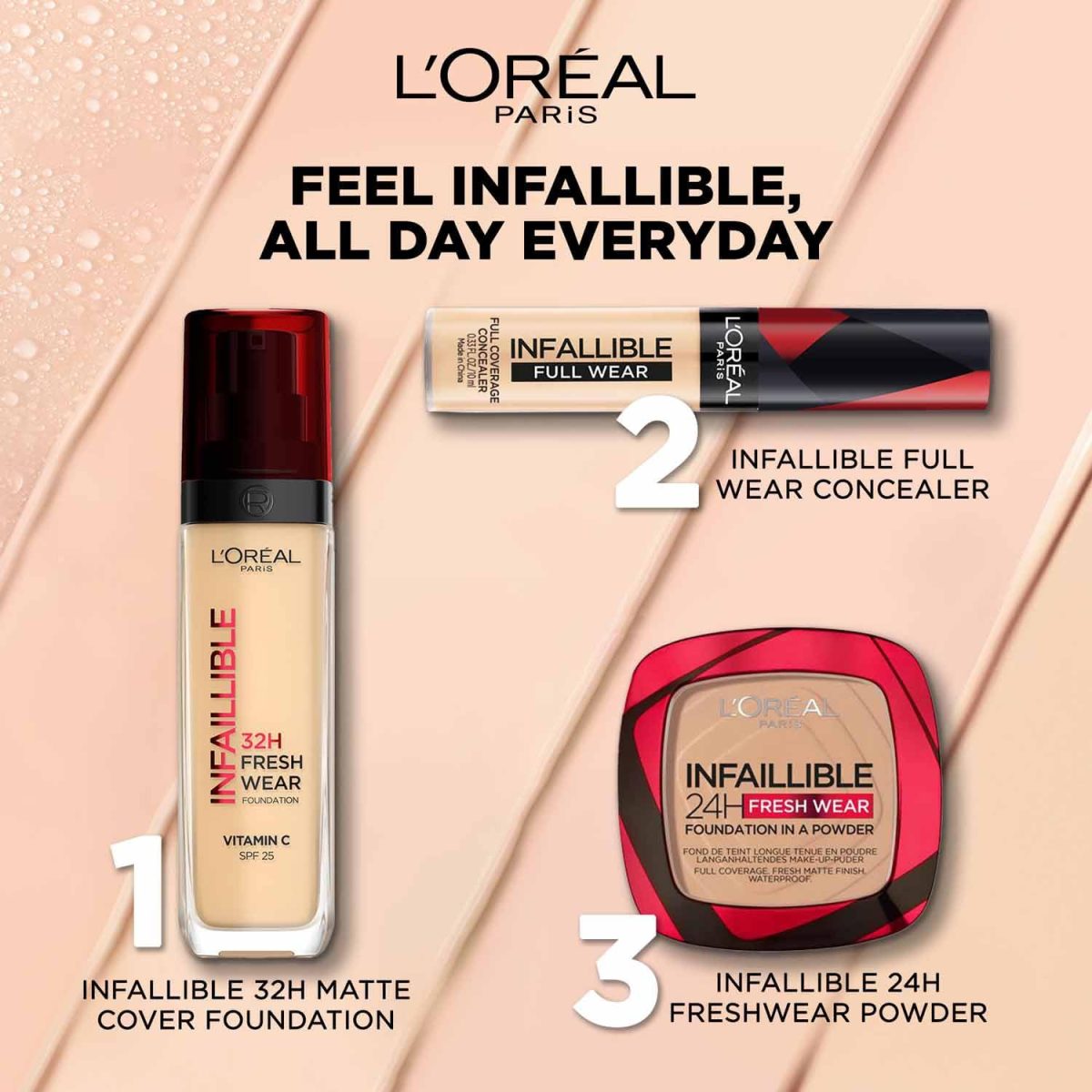 L'Oréal Paris Full Coverage Concealer, Waterproof Formula, For Undereye Circles and Blemishes, For Highlighting and Contouring, Infallible, Shade: 312, 10g - Image 9