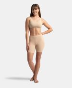 Jockey 1529 Women's High Coverage Super Combed Cotton Elastane Stretch Mid Waist Shorties with Concealed Waistband - Image 4