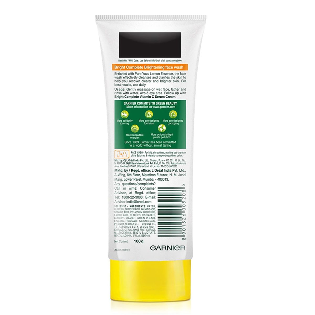 Garnier Skin Naturals, Facewash, Cleansing and Brightening, Bright Complete, 100 g - Image 8
