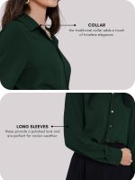 GRECIILOOKS Shirts for Women – Korean Style Long Sleeve Oversized Button Down | Plus Size Workwear Top for Office & Casual Wear (Available in Plus Size and Combo Pack of 2) - Image 5