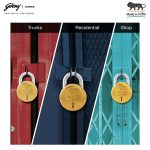 Godrej Locks I Navtal 7 levers 65 mm I 4 Keys I Padlock for Main Door I Tool Box, Shutters, Shops & Offices I Strong Hardended Corrosion Resistant Shackle I Brass Material | 1 Years Warranty - Image 3