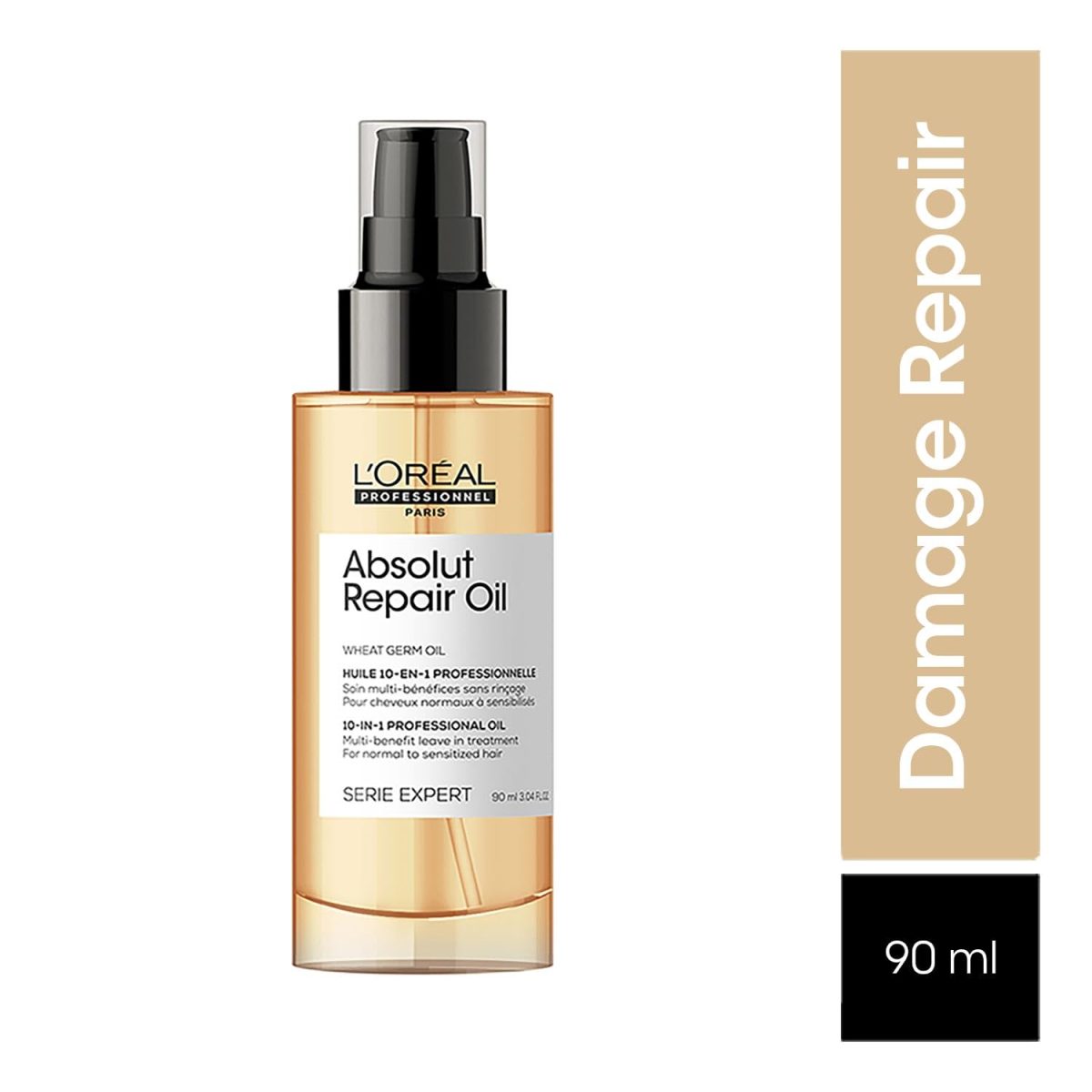 L'Oréal Professionnel Serie Expert Absolut Repair Serum | For dry and damaged hair| Provides softness and shine | With Wheat Oil (90ml) - Image 10