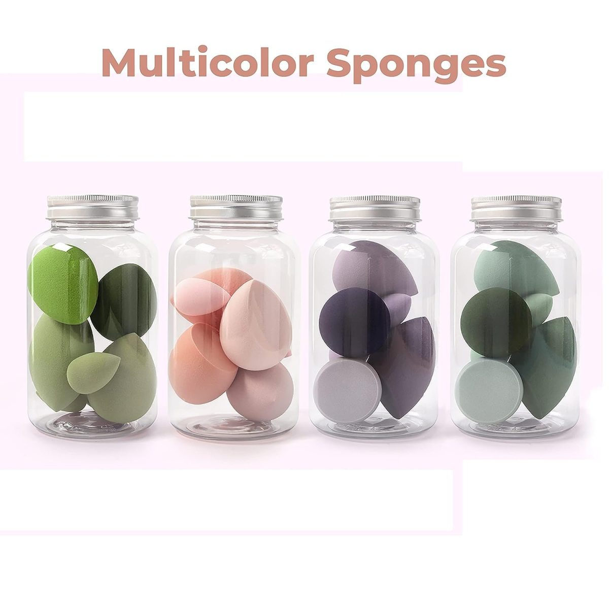 SUAKE 7in1 Professional Beauty Blender Set for Face Makeup | Makeup Sponges Set is suitable with Liquid & Creams | Sponge makeup is for all Skin Types & it is Soft Latex-Free Reusable & washable (Multicolor 4 Big + 3 Mini=7 Pcs) - Image 7
