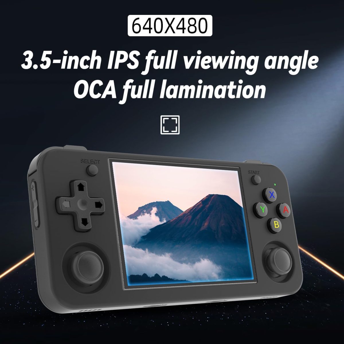 New World Anberni-c RG35XX H Retro Handheld Game Console 3.5 in IPS Screen Built-in 3300mAH Battery 64G TF Card Preinstalled 5528 Classic Games (Black) - Image 5