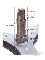 JR Appliance Front Load Washing Machine Drum Spider Triangle Drum Shaft 6205/6206 Bearing ThicknessCompatible withMARQ (Check and Buy Pack of 1 Grey) - Image 2