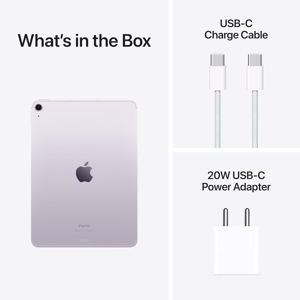 Apple iPad Air 11″ (M2): Liquid Retina Display, 256GB, Landscape 12MP Front Camera / 12MP Back Camera, Wi-Fi 6E + 5G Cellular with eSIM, Touch ID, All-Day Battery Life — Purple - Image 6
