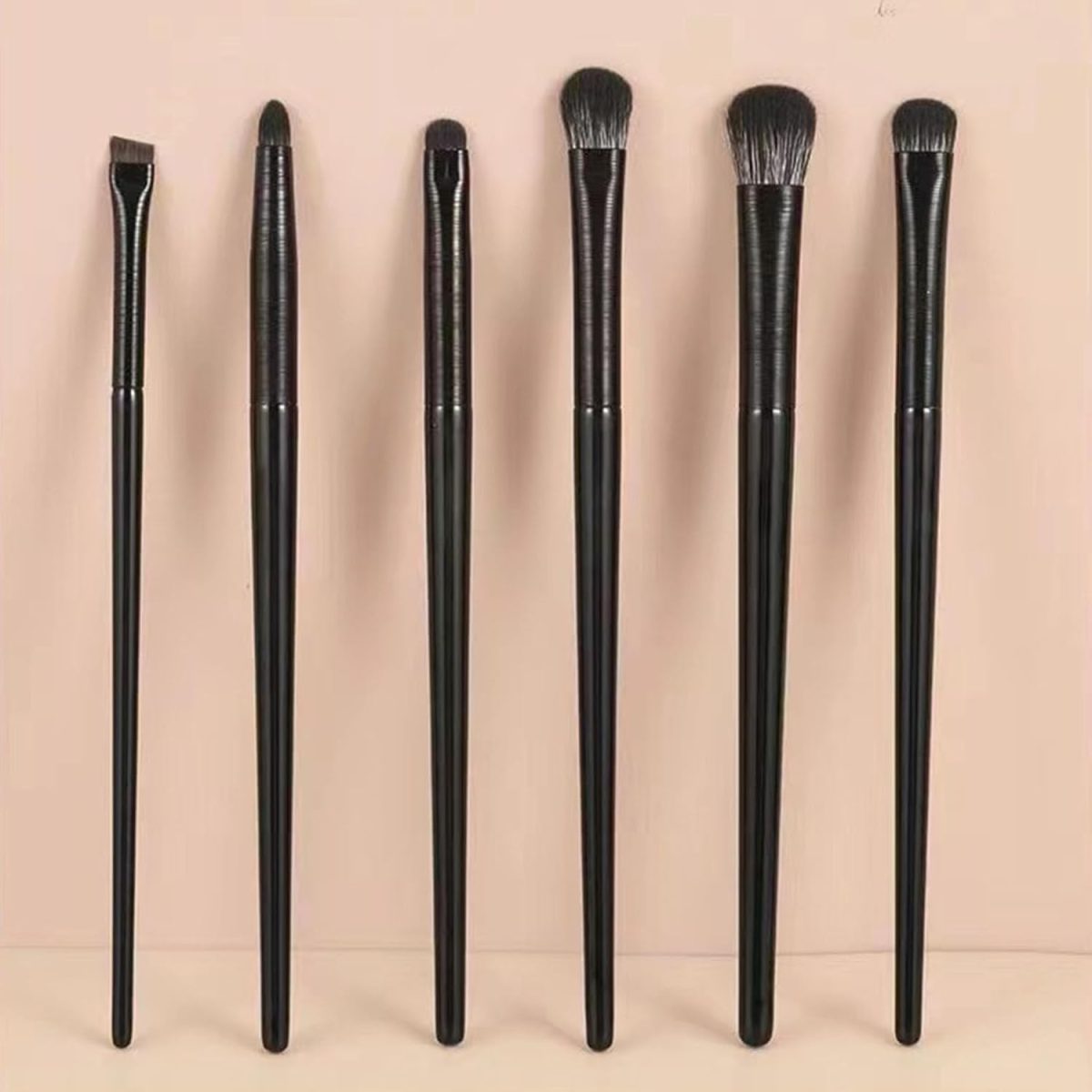 Red Square Makeup Eye Brush Set 6 pcs Smudg, Highlight, Eye Tail Tinting, Eyebrow, Eyeshadow Spreading, Lip, Easy to Clean, Professionals (BLACK GOLD SILVER) (936) - Image 5