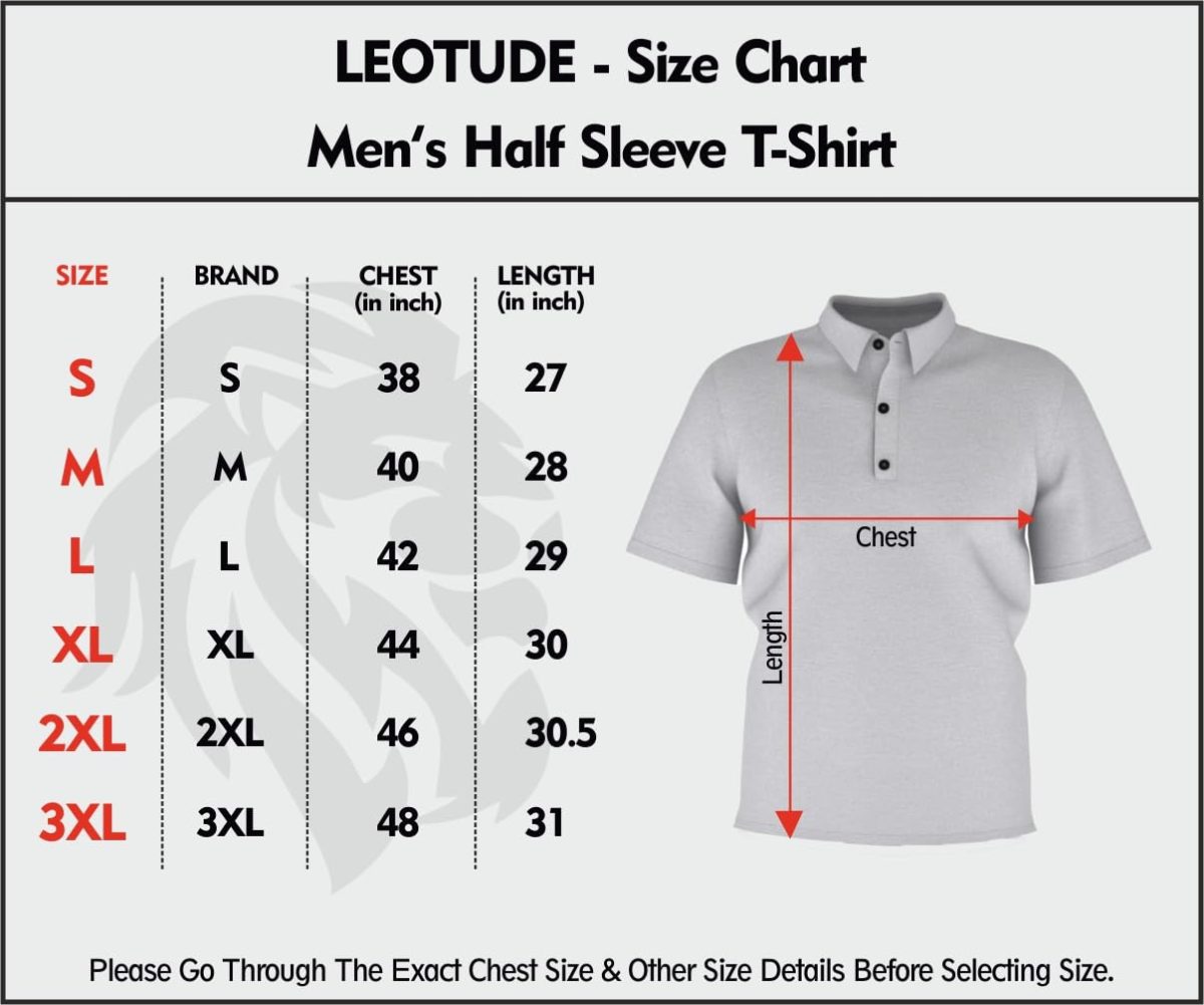 LEOTUDE Men Regular Fit T-Shirt || T-Shirt For Men || Plain T Shirt || Polo T-Shirt || T-Shirt (T-Shirt) - Image 7