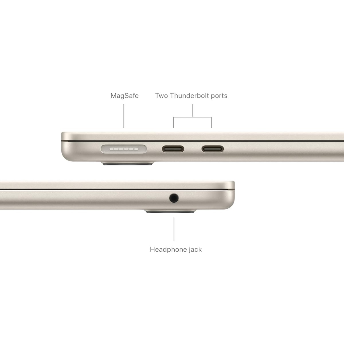 Apple 2024 MacBook Air 13″ Laptop with M3 chip: 34.46 cm (13.6″) Liquid Retina Display, 16GB Unified Memory, 512GB SSD Storage, Backlit Keyboard, 1080p FaceTime HD Camera, Touch ID- Starlight - Image 4