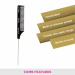 Vega Tail Hair Comb(India's No.1* Hair Comb Brand) with Steel Pin For Women, (HMBC-305) - Image 4