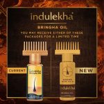 Indulekha Bringha, Ayurvedic Hair Oil, 50ml, for Hair Fall Control, with Amla & Coconut Oil, with Comb Applicator - Image 3