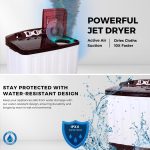ionstar 7 KG 2025 Hydro Wash Series | Semi-Automatic Washing Machine | Magic Filter | Jet Pulsator | Air Dryer | Buzzer | Wheels | MAROON - Image 3
