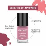 VERYMISS Premium Glitter Nail Polish 6ml | Smooth Application | Quick Drying | Paraben Free | Ultra Long Lasting Nail Paints - Pack of 1 (Rosey Glitter), Shimmery Finish - Image 4
