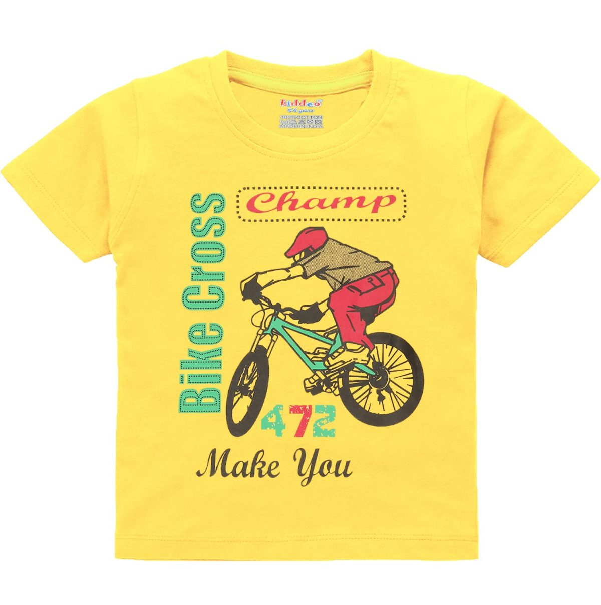 kiddeo Kids Boys Tshirts(Pack of 3) (5pcs_Rd_yl_Or) - Image 3