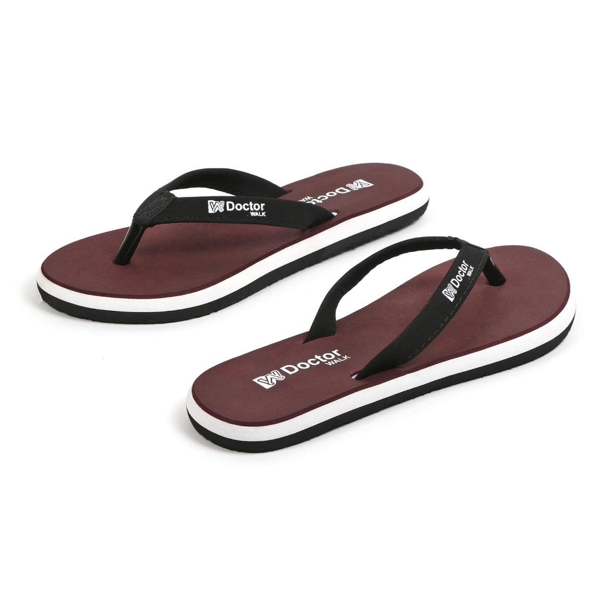 Doctor Walk Flip Flop for Women | Soft Comfortable | Breathable | Fashionable | Stylish | Trendy | Super soft | Lightweight | Anti-Slip Sole | Indoor & Outdoor | (DW-04) (Black) - Image 9