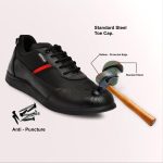 NIXFLEET Steel Toe Sports Look Safety Shoes for Men: Stylish and Sturdy Heavy-Duty Footwear with Slip-Resistant Outsole Black Size UK7 - Image 2