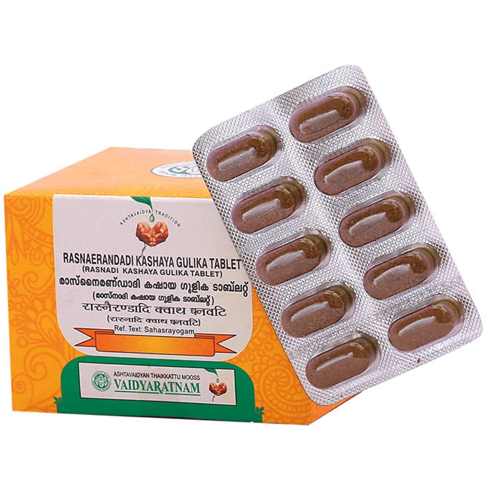 Vaidyaratnam Rasnaerandadi Kashaya Gulika 100 Tablets Ayurvedic Products VRASNKGT100TAB_1