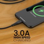 Portronics Konnect B Micro USB Cables For Fast Charging & Data Sync 3.0 Amp with PVC Heads I Nylon Braided I 1 mtr(Black) - Image 6
