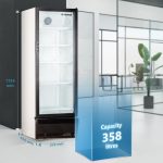 ROCKWELL RVC390B Single glass door Visi cooler,358 Litres,White (Internal LED, Heavy Duty, Dynamic cooling) - Image 2