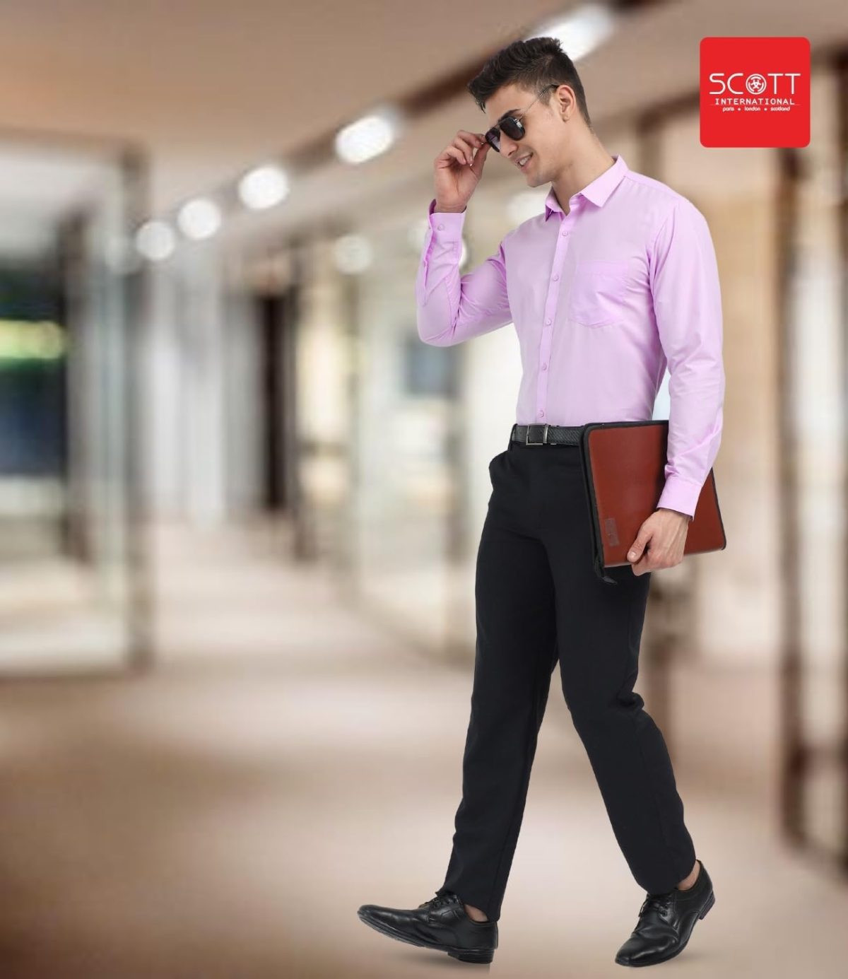 Scott International Shirt for Men, Solid Full Sleeves Shirt, Wrinkle Free Mens Shirts, Cotton Formal Shirts, Regular Fit Stylish Mens Shirt, Plain Formal Shirts for Men - Image 7