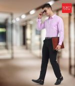 Scott International Shirt for Men, Solid Full Sleeves Shirt, Wrinkle Free Mens Shirts, Cotton Formal Shirts, Regular Fit Stylish Mens Shirt, Plain Formal Shirts for Men - Image 7