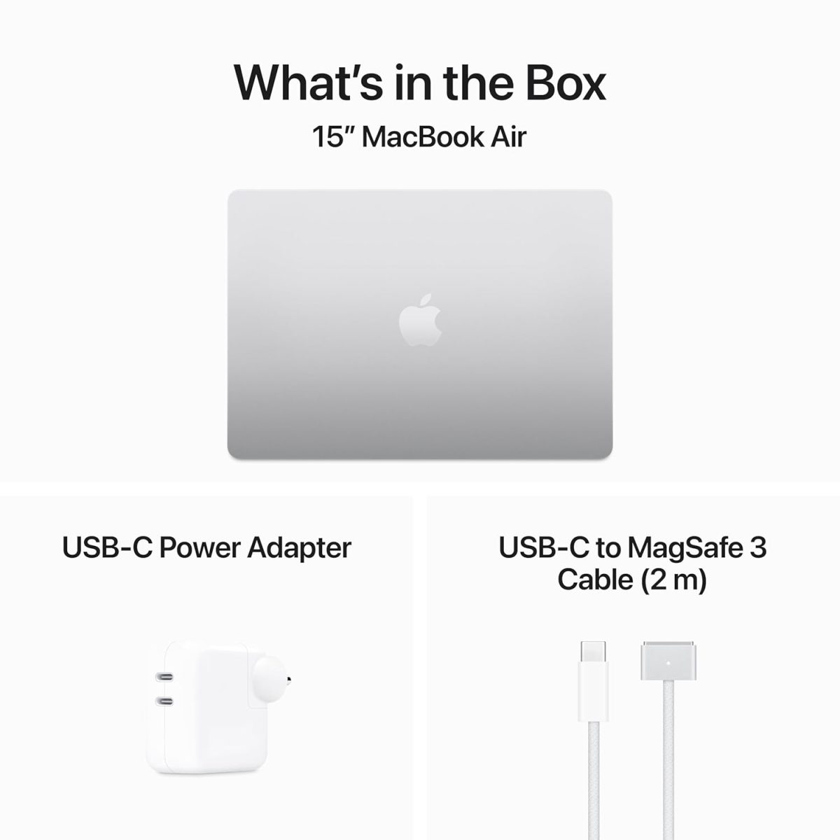 Apple 2024 MacBook Air 15″ Laptop with M3 chip: 38.91 cm (15.3″) Liquid Retina Display, 16GB Unified Memory, 512GB SSD Storage, Backlit Keyboard, 1080p FaceTime HD Camera, Touch ID- Silver - Image 6