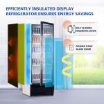 ROCKWELL RVC390B Single glass door Visi cooler,358 Litres,White (Internal LED, Heavy Duty, Dynamic cooling) - Image 4